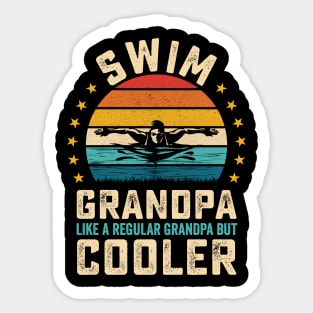 Swim Grandpa - Like a Regular Grandpa but Cooler Sticker